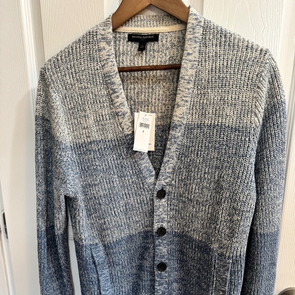 Men’s Blue Cardigan Sweater (Small) | Banana Republic - BNWT - Picture 2 of 11